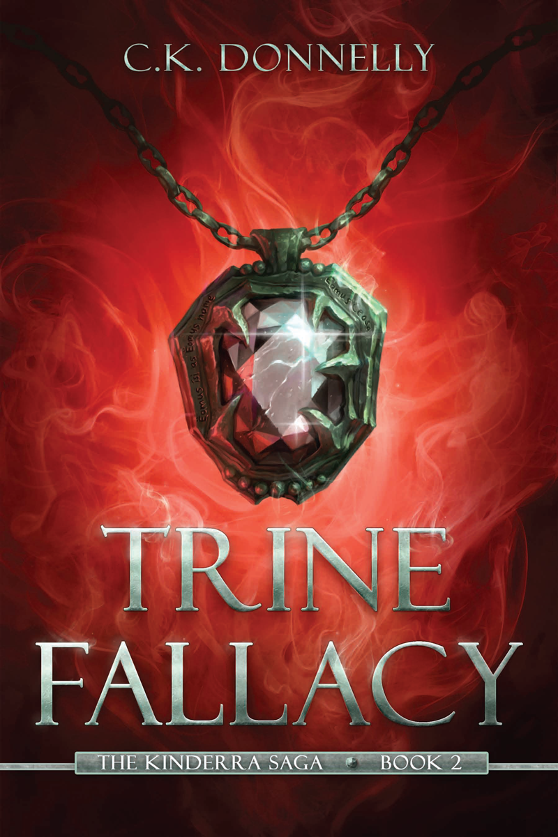 Front Cover, Trine Fallacy, by C.K. Donnelly, illustrator Kim Dingwall