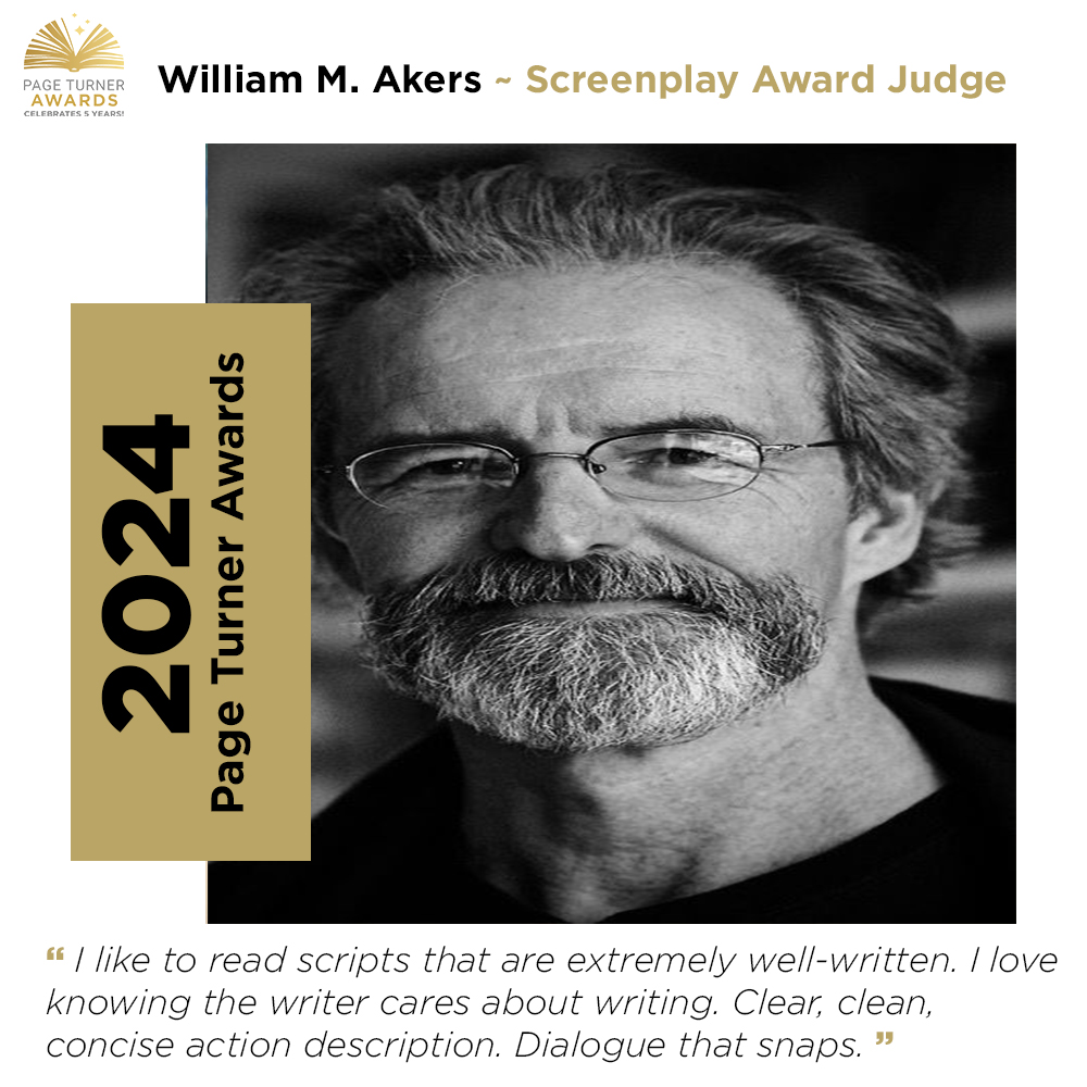 William M Akers 2024 Page Turner Awards Screenplay Award Judge
