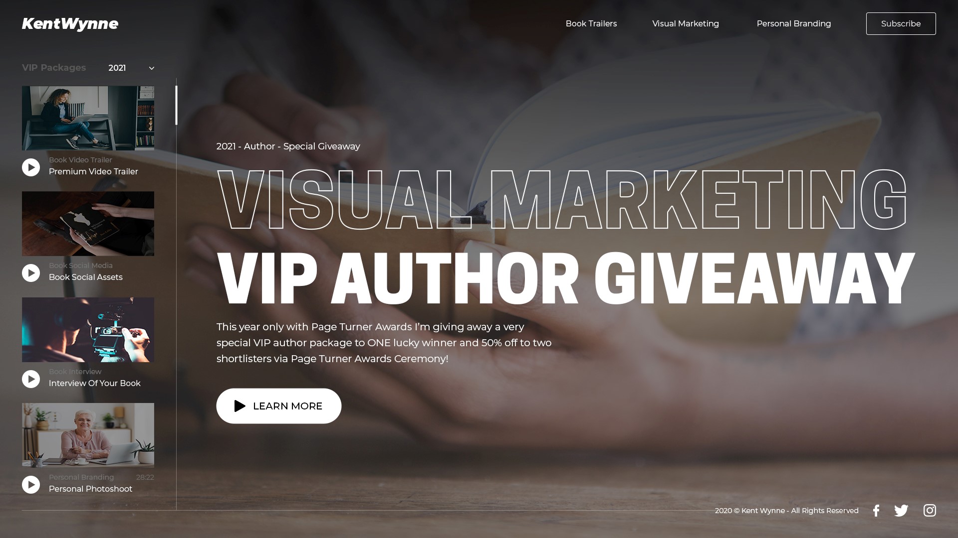 win an author visual marketing photoshoot