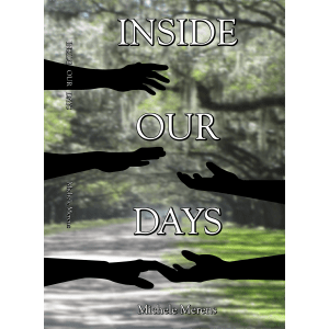cover of hands superimposed on a treed landscape