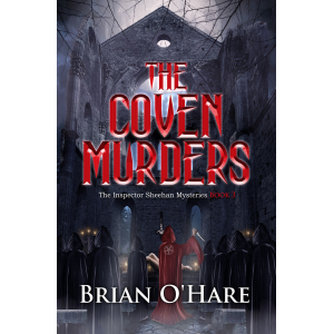 Black Mass Human Sacrifice in a ruined church with hooded figures watching