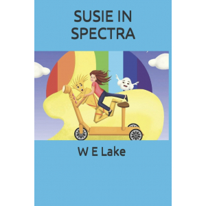 Susie and Lemo on the Choo-Ray riding the Rainbow Highway about to enter the land of Spectra - where their adventures begin.