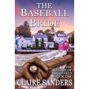 A baseball glove, bat, and wedding veil.
