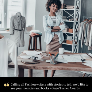 Calling All Fashion Writers to enter Page Turner Awards writing contest