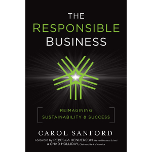 Black cover, Green sunburst star with iridescent light radiating from the star, foreword, Chad Holiday CEO DuPont, Rebecca Henderson, Harvard Business School