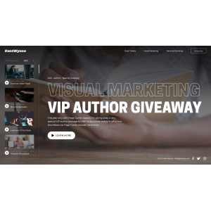Win a VIP Author Visual Marketing Package By Kent Wynne Win a VIP Author Visual Marketing Package By Kent Wynne