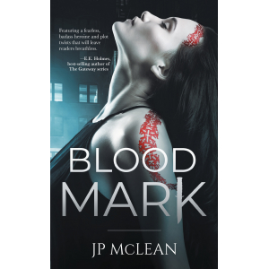 Book cover image of woman with a bloodred birthmark snaking around her face and body.