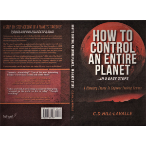Front cover has "Mars" in background (the 1st planet they controlled). Back has testimonials and story description.