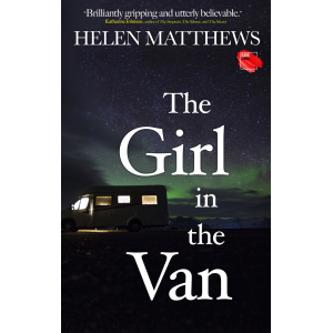 Cover shows a lone campervan with the lights on inside against a dark night and menacing night sky.
