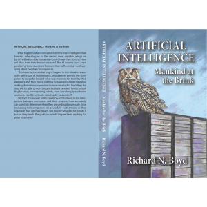 The owl, the symbol of wisdom, is appropriate sitting atop banks of computers.