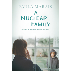 Cover of A Nuclear Family - showing Alice the main character, Albert her son and their Jack Russell.