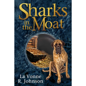 Cover depicts a tunnel with a large treasure chest filled with gold and a very large Mastiff watching over it.