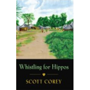 The African village and its inhabitants can be seen ahead at the end of the narrow track.