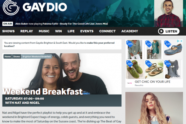 Gaydio Radio Weekend Breakfast Show