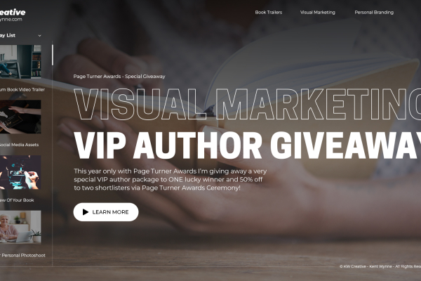 Win a VIP Author Visual Marketing Package By KW Creative - Kent Wynne